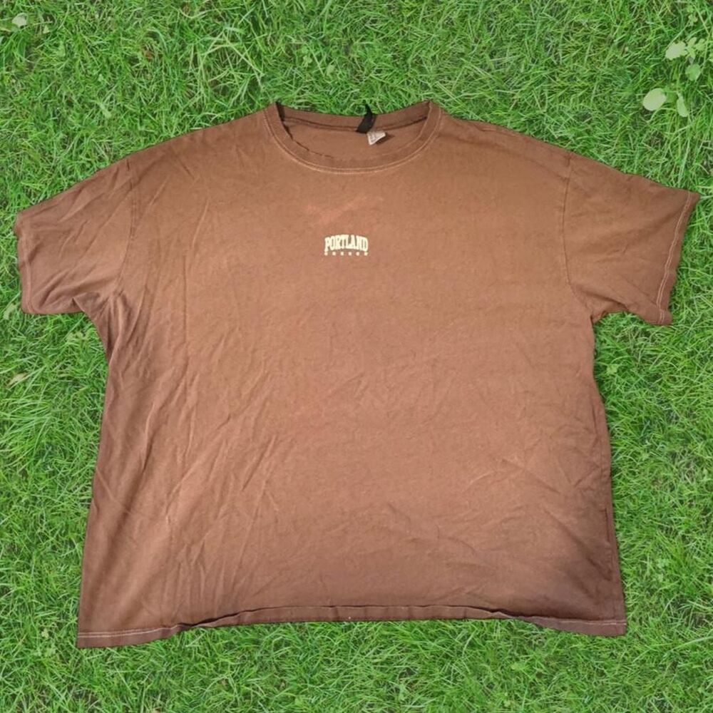 H-m Men's Brown and Pink T-shirt